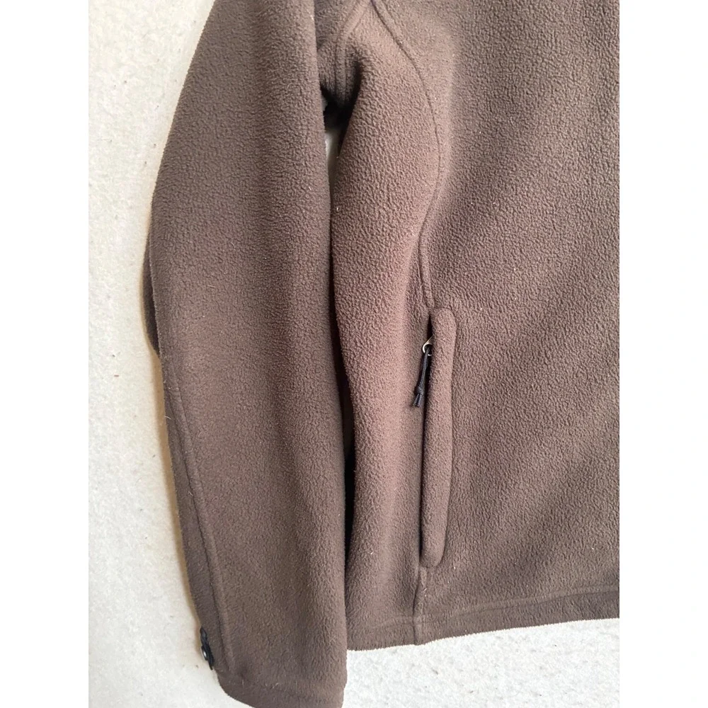 The North Face Womens TKA 100 Full Zip Fleece Jacket Brown Large 7750